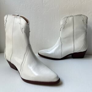 Free People New Frontier Western Boots Women's Size 38.5/8.5 White Cowgirl NEW